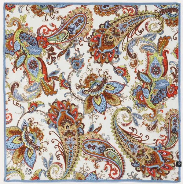 Fraas Silk Bandana, Multicolour Blue