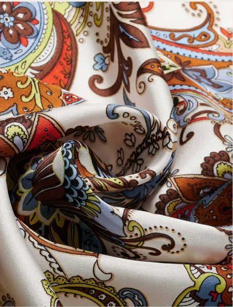 Fraas Silk Bandana, Multicolour Blue