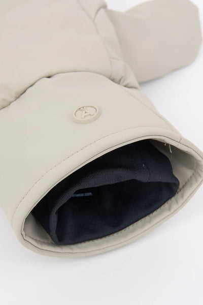 Tanta Rainwear Burza Quilted Mittens, Stone Grey