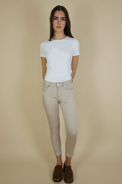NO2MORO Unity Jeans, Taupe - Flax In Bloom