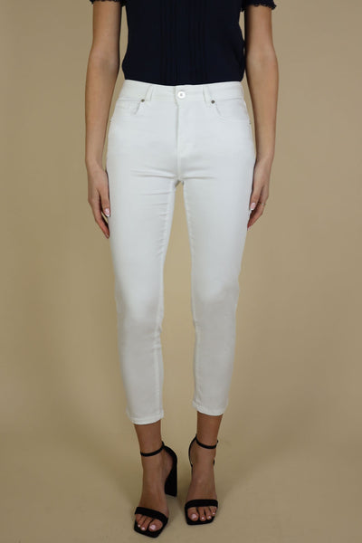 NO2MORO Unity Jeans, White - Flax In Bloom
