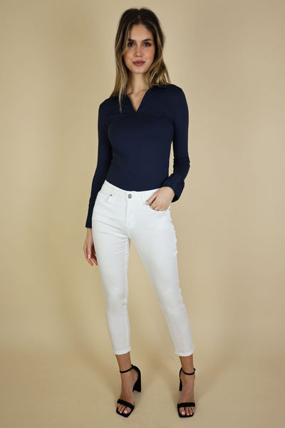 NO2MORO Unity Jeans, White - Flax In Bloom