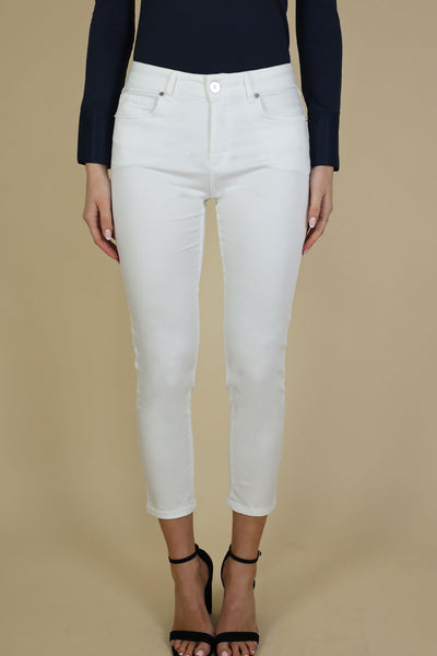 NO2MORO Unity Jeans, White - Flax In Bloom
