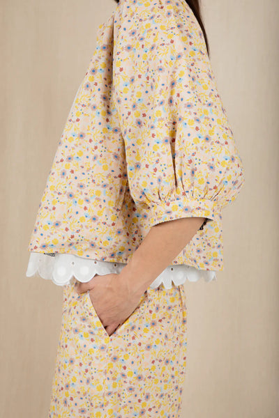 Bonte Vida Reversible Jacket, Navy/Lemon Zest