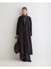 Yerse Long Wool Coat, Anthracite Check