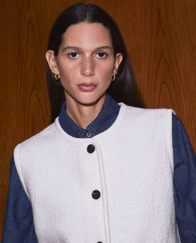 Yerse Wool Gilet, Ecru