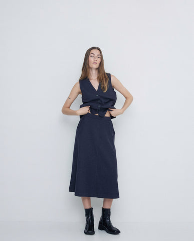 Yerse Jersey Skirt, Anthracite Grey