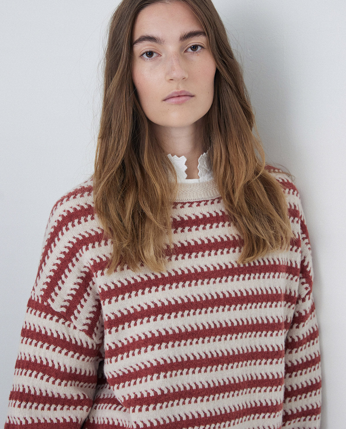 Yerse Terracotta Stripe Knit