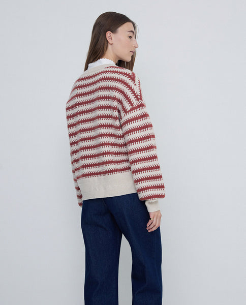 Yerse Terracotta Stripe Knit