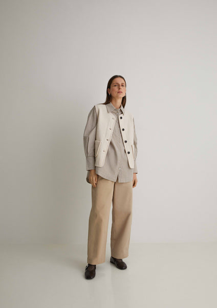 Yerse Wool Gilet, Ecru