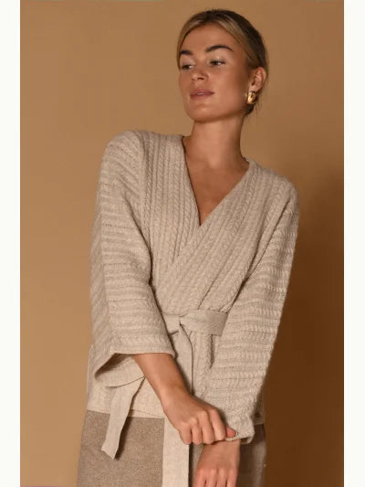 Gustav Liva Cape Cardigan, Doeskin