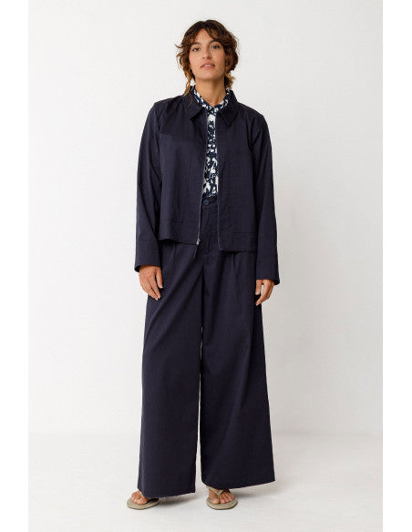 SKFK Haltsu GOTS Reversible Jacket, Navy