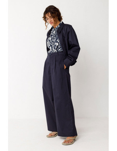 SKFK Haltsu GOTS Reversible Jacket, Navy