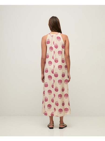 Yerse Greta Halter Dress, Raspberry