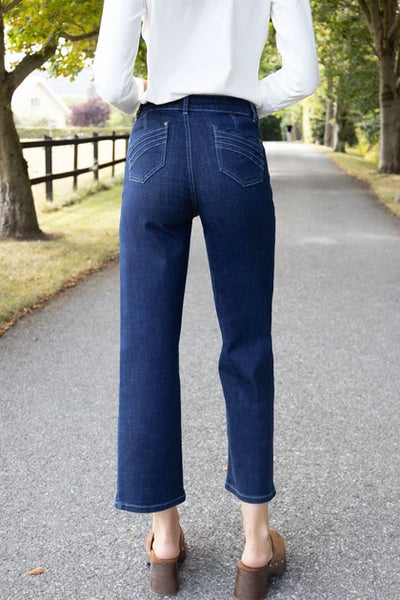 NO2MORO Napoli Cropped Jeans, Indigo Wash