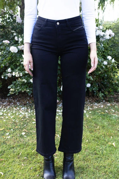 NO2MORO Napoli Cropped Jeans, Black