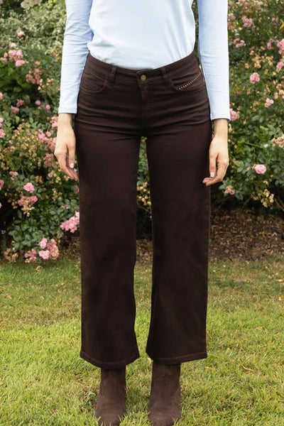 NO2MORO Napoli Cropped Jeans, Brown