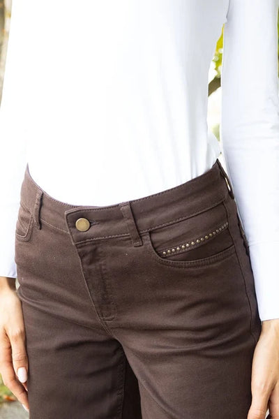NO2MORO Napoli Cropped Jeans, Brown