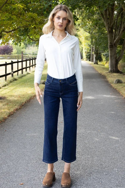 NO2MORO Napoli Cropped Jeans, Indigo Wash