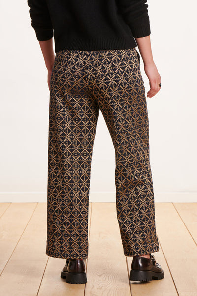 La Fee Maraboutee Ronac Trouser, Black and Gold