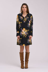 La Fee Maraboutee Ziva Tunic Dress, Print on Black