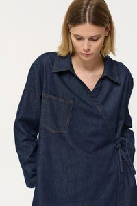 Humility Cyriac Denim Wrap Around Shirt/Jacket