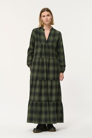 Humility Birmani Dress, Forest Green