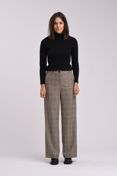 La Fee Maraboutee Triple Trouser, Chocolate Houndstooth