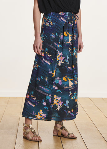 La Fee Maraboutee Darko Skirt, Tropical Print