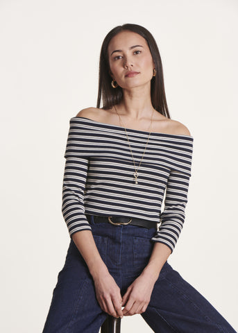 La Fee Maraboutee Dlama Stripe Top, Stormy