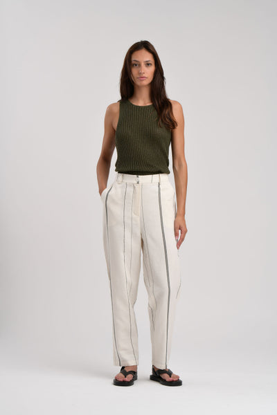 Humility Bart Stripe Trouser, Cream