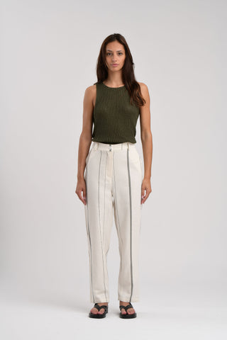 Humility Bart Stripe Trouser, Cream