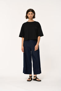 Humility Sophio Cropped Trousers, Denim Blue