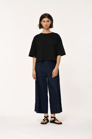 Humility Sophio Cropped Trousers, Denim Blue