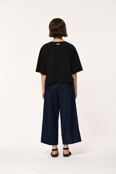 Humility Sophio Cropped Trousers, Denim Blue