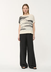 Humility Jitsuo Knit, Cream with Black stripe