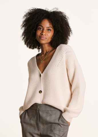 La Fee Maraboutee Ezastel Cardigan, Ecru
