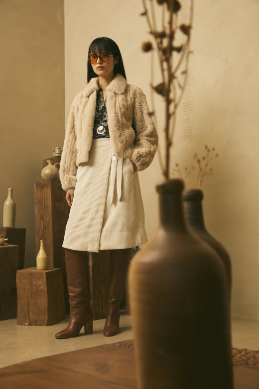La Fee Maraboutee Elisa Short Jacket, Ecru