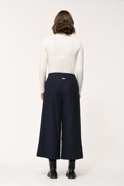 Humility Sophio Cropped Trousers, Marine Navy