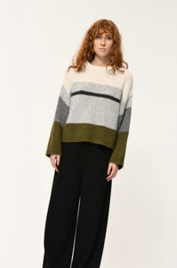 Humility Kosho Pullover, Grey and Military Green
