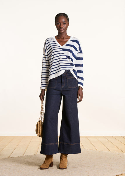 La Fée Maraboutée Folia Knit, Ecru/Blue