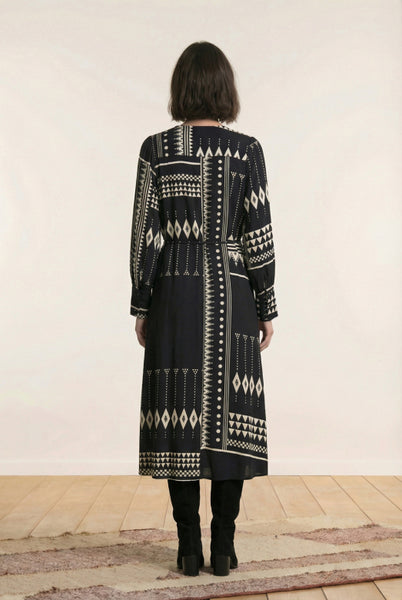 La Fee Maraboutee Genova Dress, Black/Vanilla