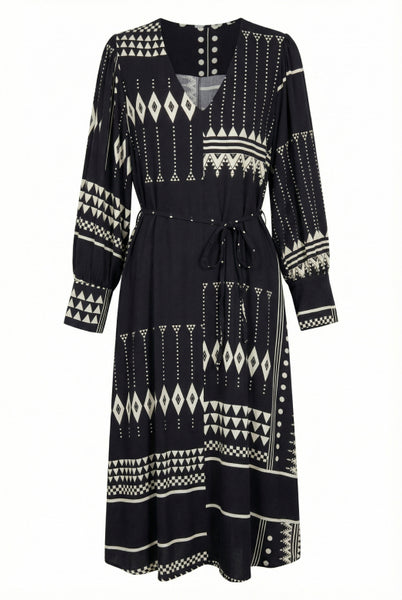 La Fee Maraboutee Genova Dress, Black/Vanilla