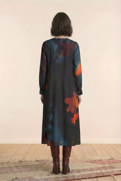 La Fee Maraboutee Golo Dress, Marine/Curcuma