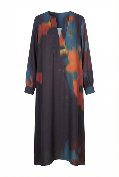 La Fee Maraboutee Golo Dress, Marine/Curcuma