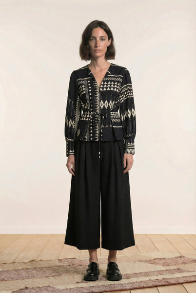 La Fee Maraboutee Gulsen Blouse, Black/Vanilla