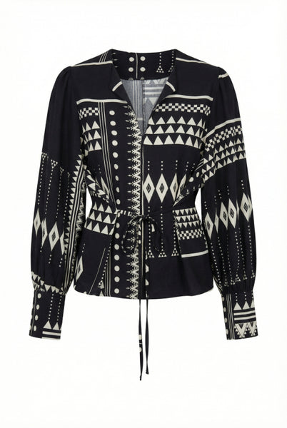La Fee Maraboutee Gulsen Blouse, Black/Vanilla