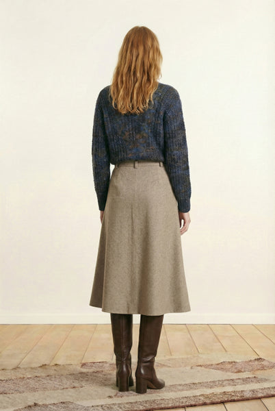 La Fee Maraboutee Galade Tweed Skirt, Sand