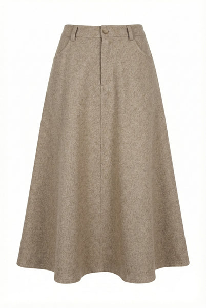 La Fee Maraboutee Galade Tweed Skirt, Sand