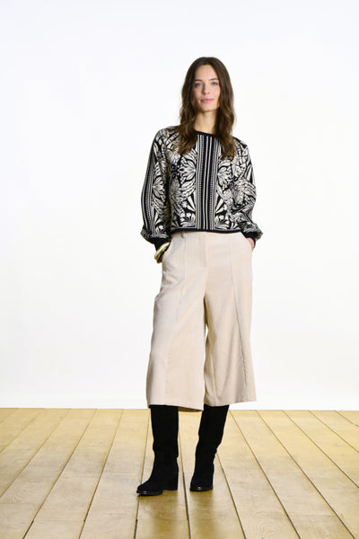 La Fee Maraboutee Gambie Knit, Black/Ecru